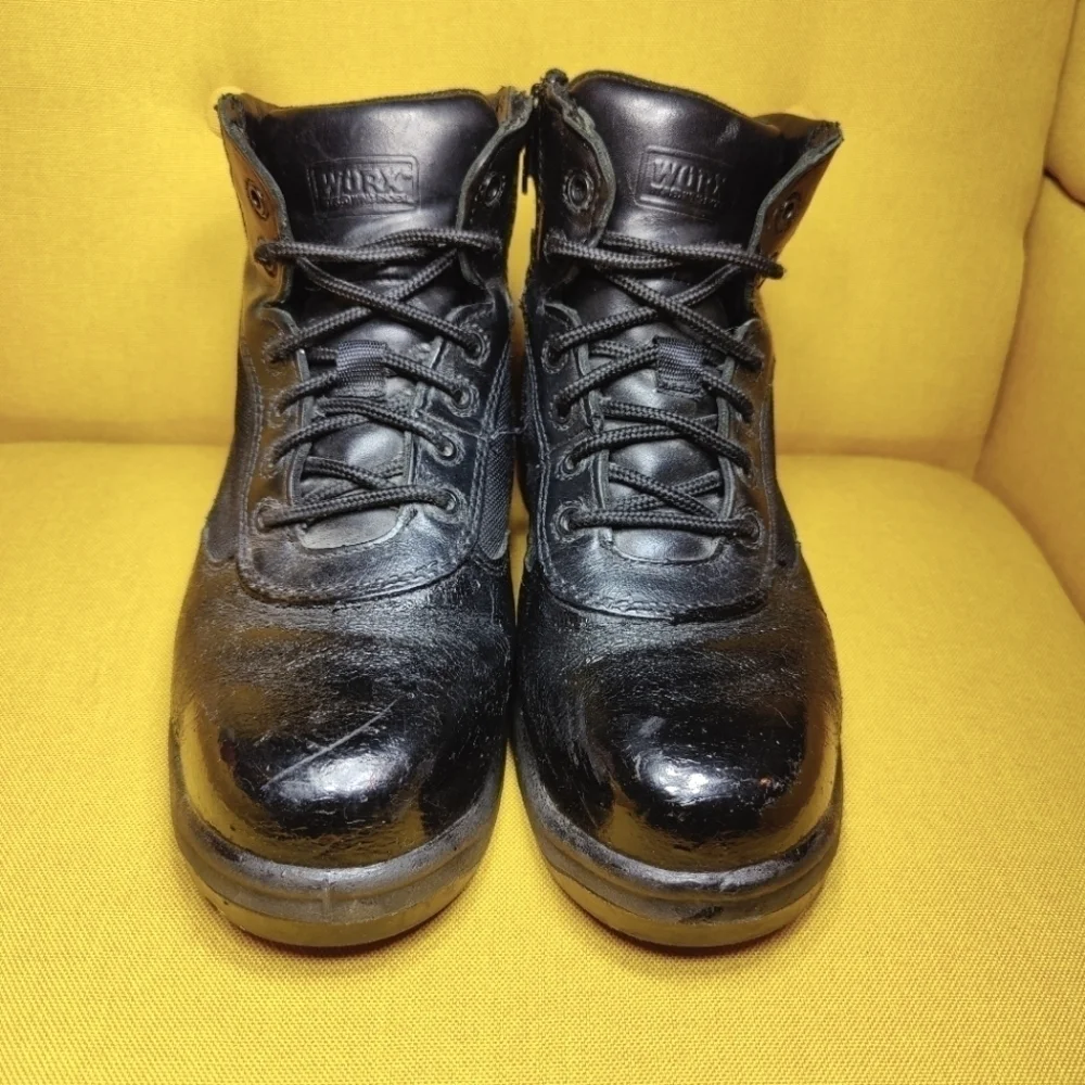 WORX by Red Wing Rugged Waterproof Black Boots Mens Shoe Size 8
